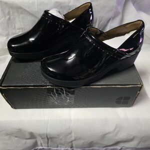 Shoes For Crews Glossy Black Women's Mules